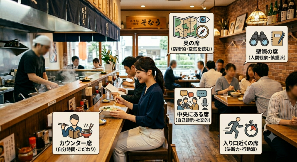 飲食店席選び